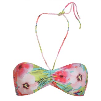 Лиф бандо, цвет бирюзовый с принтом