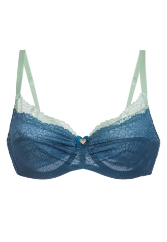 Бюстгальтер на косточках «Дантель» изумрудный