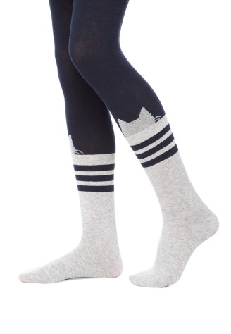 Колготки детские с принтом «Кошка», плотность 100 den, цвет синий