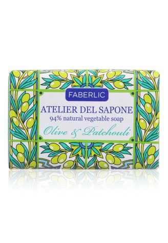Мыло натуральное кусковое «Олива и пачули» Atelier del Sapone