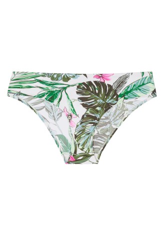Плавки с завышенной талией, тропический принт