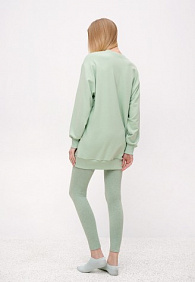 Легинсы, цвет фисташковый меланж