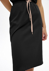 Трикотажная юбка, цвет чёрный