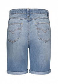 Джинсовые шорты с потертостями, цвет голубой