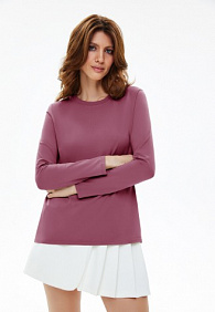 Женская футболка-лонгслив, цвет ягодный