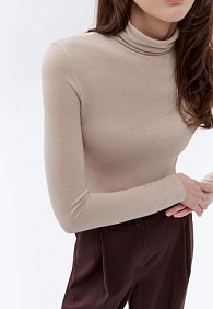 Водолазка, цвет бежевый меланж