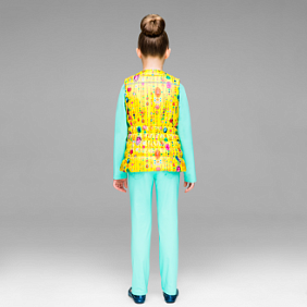 Жилет утепленный для девочки, цвет лимонный