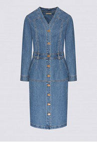 Джинсовое платье, цвет синий