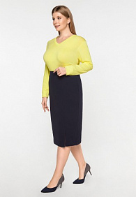 Юбка трикотажная, цвет тёмно-синий