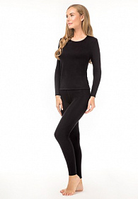 Термолегинсы, цвет черный