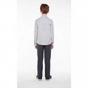 Рубашка с вышивкой для мальчика, цвет серый