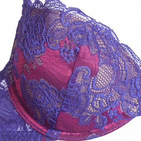 Бюстгальтер пуш-ап «Карнавал», цвет розово-фиолетовый