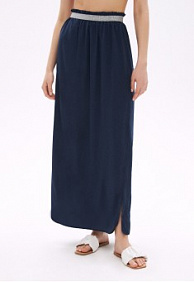 Юбка с запахом, цвет синий