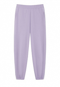 Брюки джогеры из пике, цвет лиловый