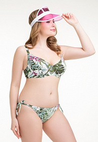 Плавки с завязками, тропический принт