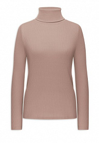 Водолазка из рельефного трикотажа, цвет мокко