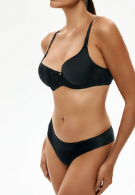 Бесшовные трусы танга, цвет черный