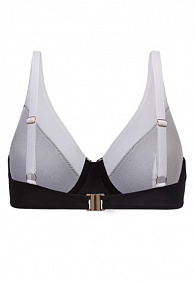 Лиф мягкий на косточках, цвет чёрно-белый