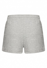 Шорты из футера для девочки, цвет светло-серый меланж