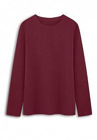 Женская футболка-лонгслив, цвет винный