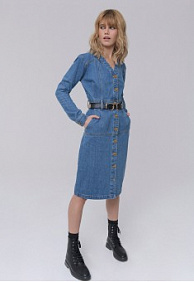 Джинсовое платье, цвет синий