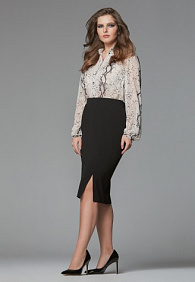 Юбка из крепа, цвет чёрный