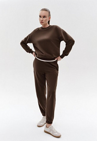 Свитшот из футера, цвет шоколадный