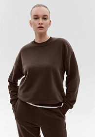 Свитшот из футера, цвет шоколадный