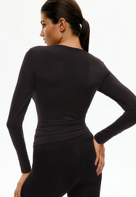 Корректирующий лонгслив-полуграция, цвет шоколадный