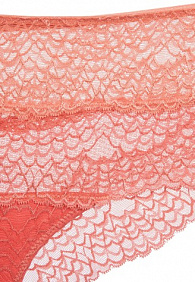 Трусы с завышенной талией «Дантель» розовые