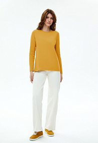 Женская футболка-лонгслив, цвет горчичный