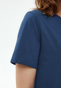 Женская футболка с декором, цвет синий