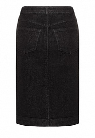 Юбка из джинсовой ткани, цвет чёрный