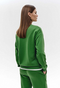 Свитшот из футера, цвет зеленый