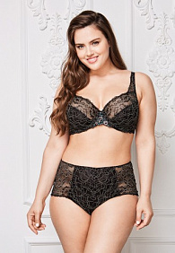 Трусы с завышенной талией «Ивэт» черные