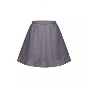 Многослойная юбка для девочки, цвет серый