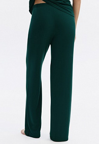 Брюки из вискозы, цвет изумрудный