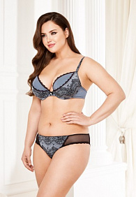 Бюстгальтер пуш-ап «Фэйри тэйл», цвет синий с черным