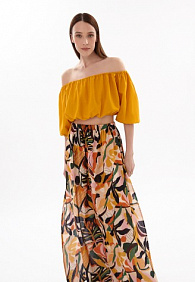 Юбка макси с принтом «Тропики»