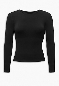Корректирующий лонгслив-полуграция, цвет черный