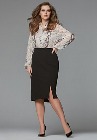 Юбка из крепа, цвет чёрный