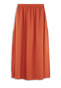 Юбка макси, цвет терракотовый