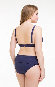 Плавки с завышенной талией темно-синие