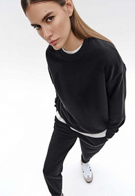 Свитшот из футера, цвет черный