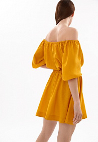 Юбка мини, цвет шафран