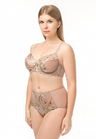Бюстгальтер на косточках «Орсэ», бежево-серый