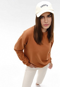 Свитшот из футера, цвет кэмел