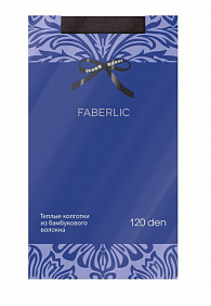 Эластичные колготки Велюр, чёрные меланж, 120 den