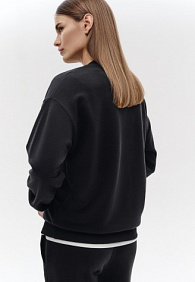 Свитшот из футера, цвет черный