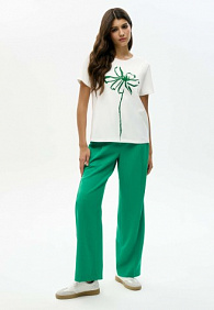 Женская футболка «Цветы», принт «Астра»